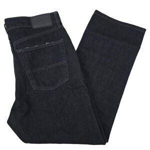 Lucky Brand 363 Vintage Straight Jeans Men’s Size 36x30 Black Denim Rigid - NEW
